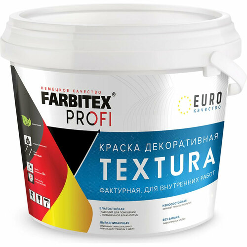 фото Декоративная фактурная акриловая краска farbitex textura
