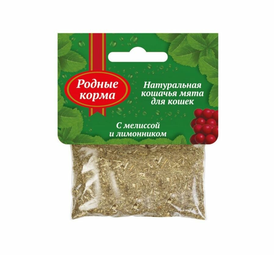 Родные Корма Кошачья мята с мелиссой и лимонником 15 г