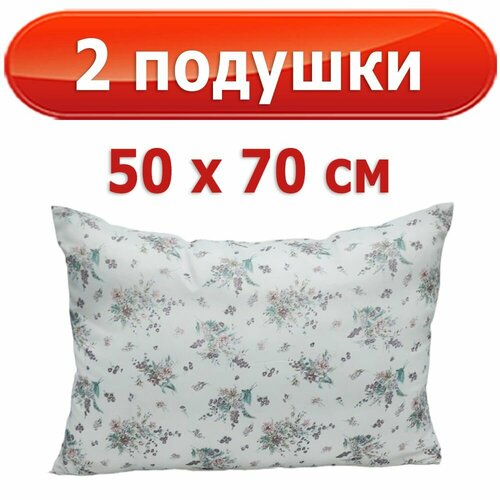 2 подушки 50х70см Верблюжья шерсть (п/э 70) в пакете Эконом ДомВелл
