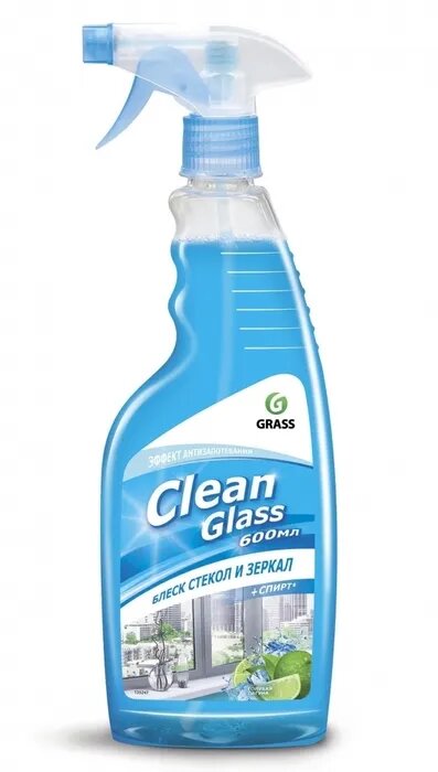 Очиститель стекол и зеркал Grass Clean Glass, голубая лагуна, 600 мл