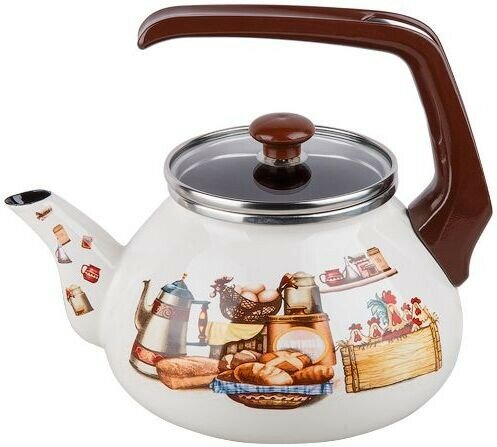 Чайник стальной эмалированный 2,2 л PERFECTO LINEA Традиции (52-951922)