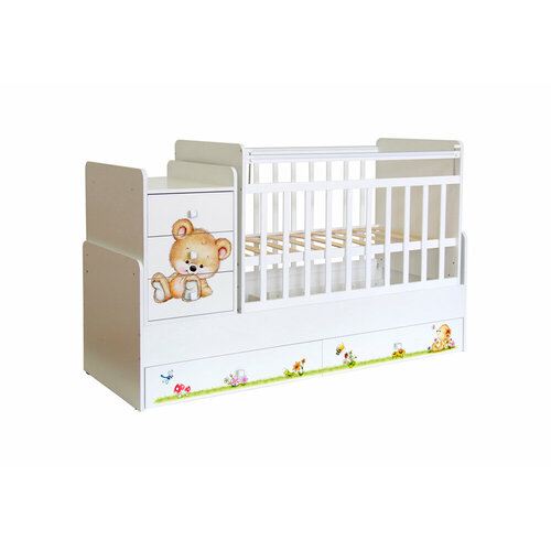 Кровать Фея Мевежонок белый 1732х638х1085 см 17890₽