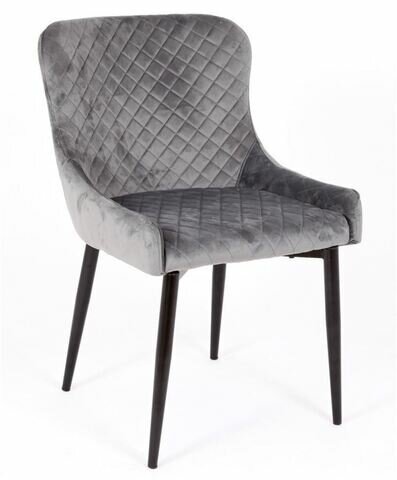 фото Стул С-1162 (Grey velvet) Red&Black серый