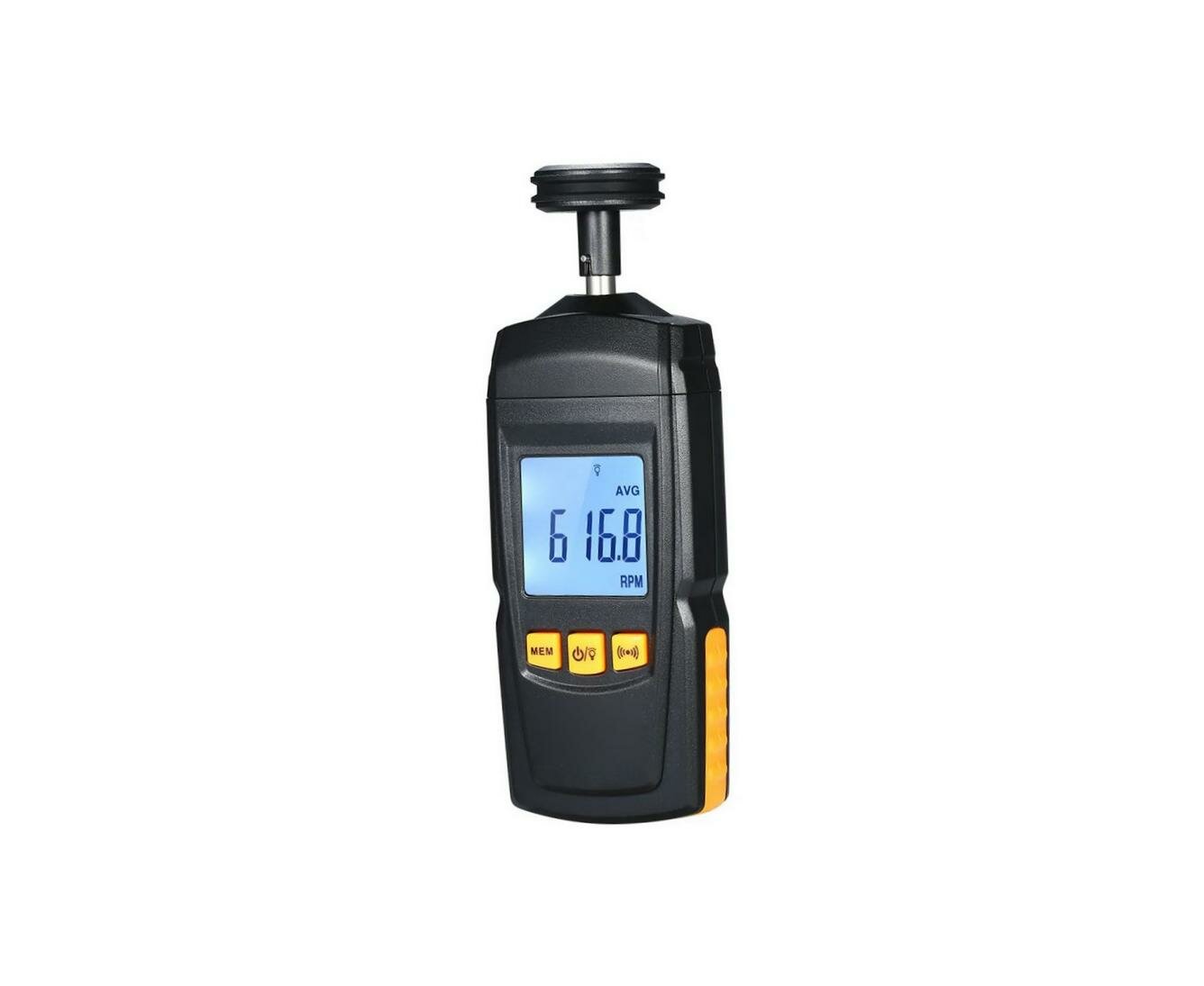 Изображение Тахометр цифровой для измерения скорости вращения Hti-GM-8906 (EU) (O44624KO), тахометр электронный. ЖК-дисплей с подсветкой.