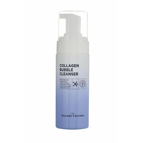 Village 11 Factory Collagen Bubble Cleanser Очищающая пенка для умывания с коллагеном уход за лицом blissout пенка для умывания очищающая с коллагеном 3 в 1