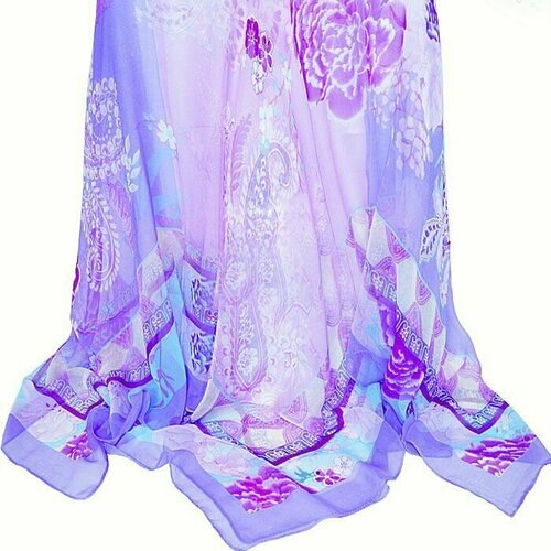 фото Платок ,100х100 см, фиолетовый нет бренда