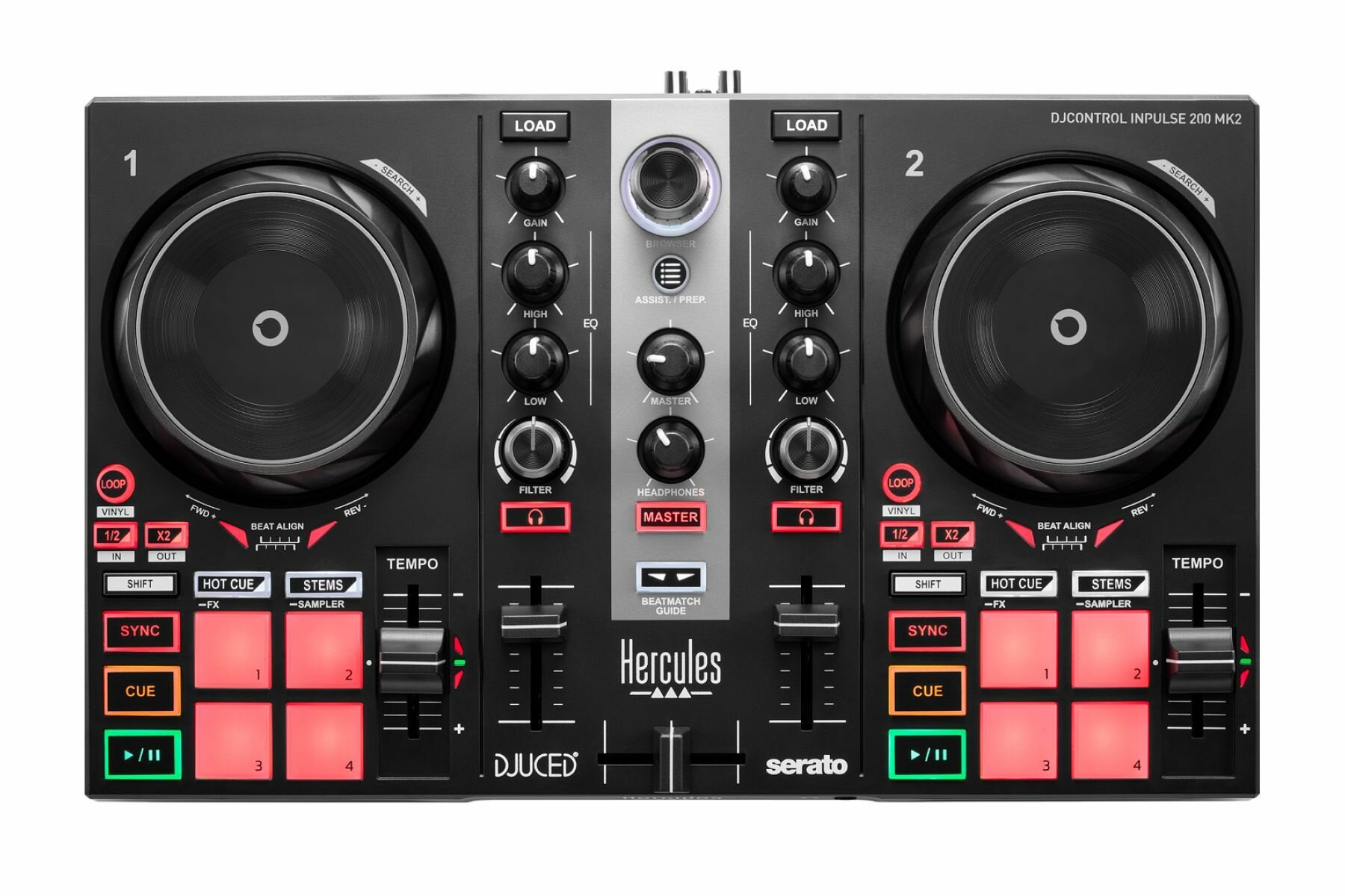 Контроллер Hercules DJControl Inpulse 200 MK2