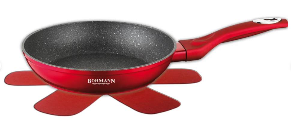 фото BOHMANN BH 1005-26MRB, Сковорода d: 26см, мраморное покрытие