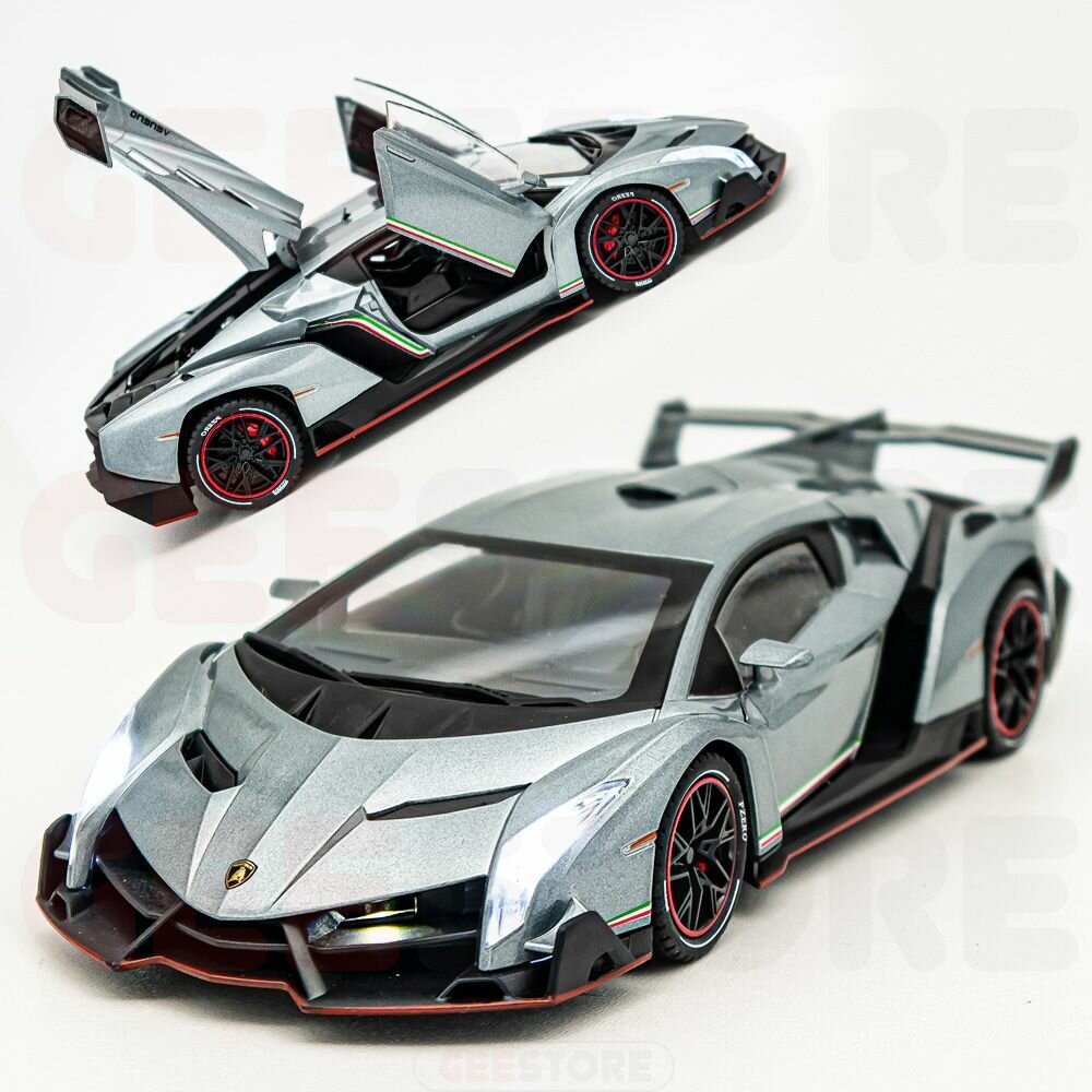 Детская машинка Lamborghini Veneno 1:24 с дымом