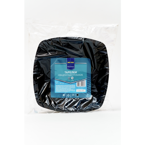 METRO PROFESSIONAL Тарелка глубокая черная 6шт 180мм 400₽