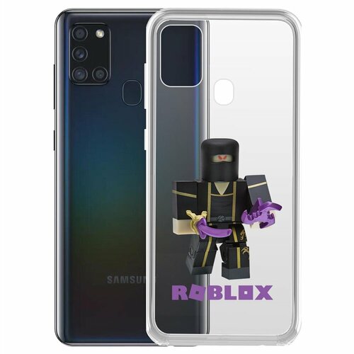 Чехол-накладка Krutoff Clear Case Roblox-Ниндзя Ассасин для Samsung Galaxy A21s (A217) чехол накладка krutoff clear case roblox ниндзя ассасин для samsung galaxy a03s a037