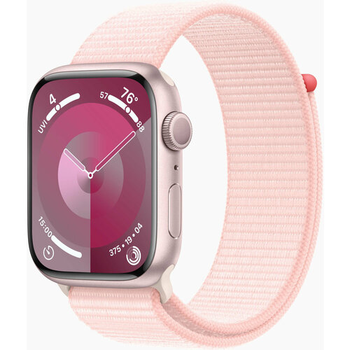 Apple Смарт-часы Apple Watch Series 9 A2980 45мм корп розовый Sport Loop рем светло-розовый MR9J3ZPA 8349700₽
