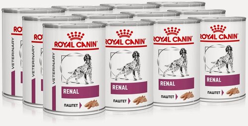 Изображение товара Влажный корм для собак Royal Canin Renal при заболеваниях почек, 12 шт. х 410 г