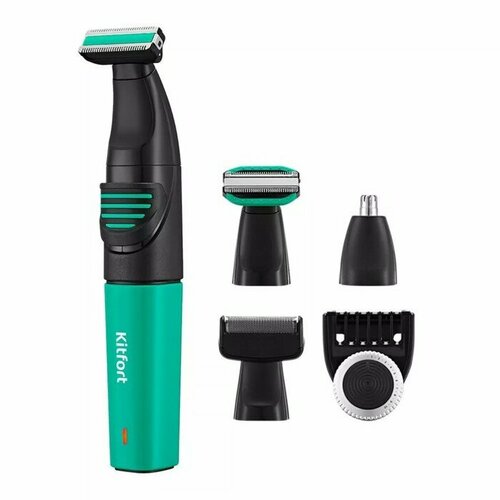 Kitfort Триммер для волос Kitfort КТ-3139-1 для носаушейбородыусов от АКБ чёрно-зелёный 702200₽