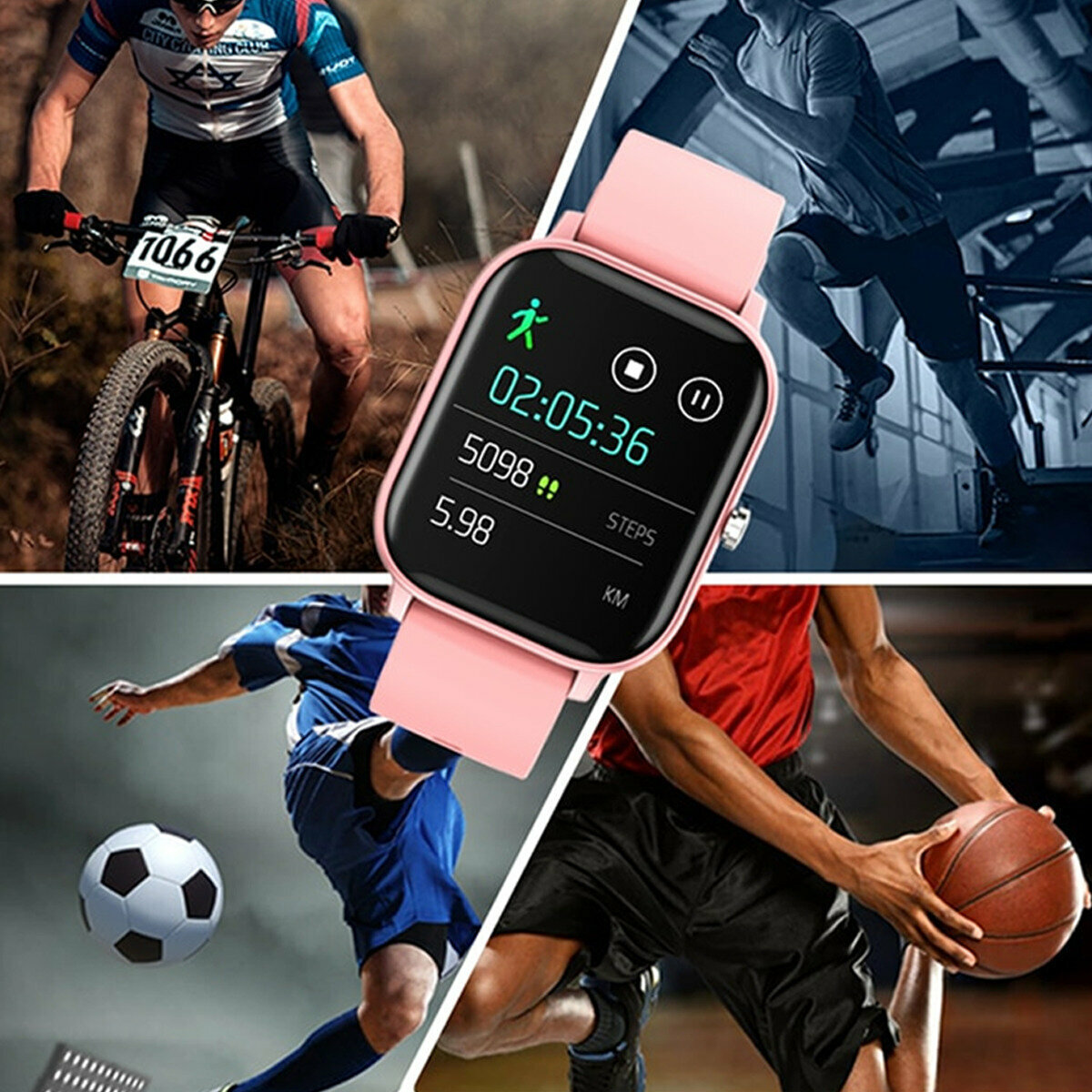 Фитнес браслет с измерением давления умные часыарт наручные шагомер трекер для фитнеса