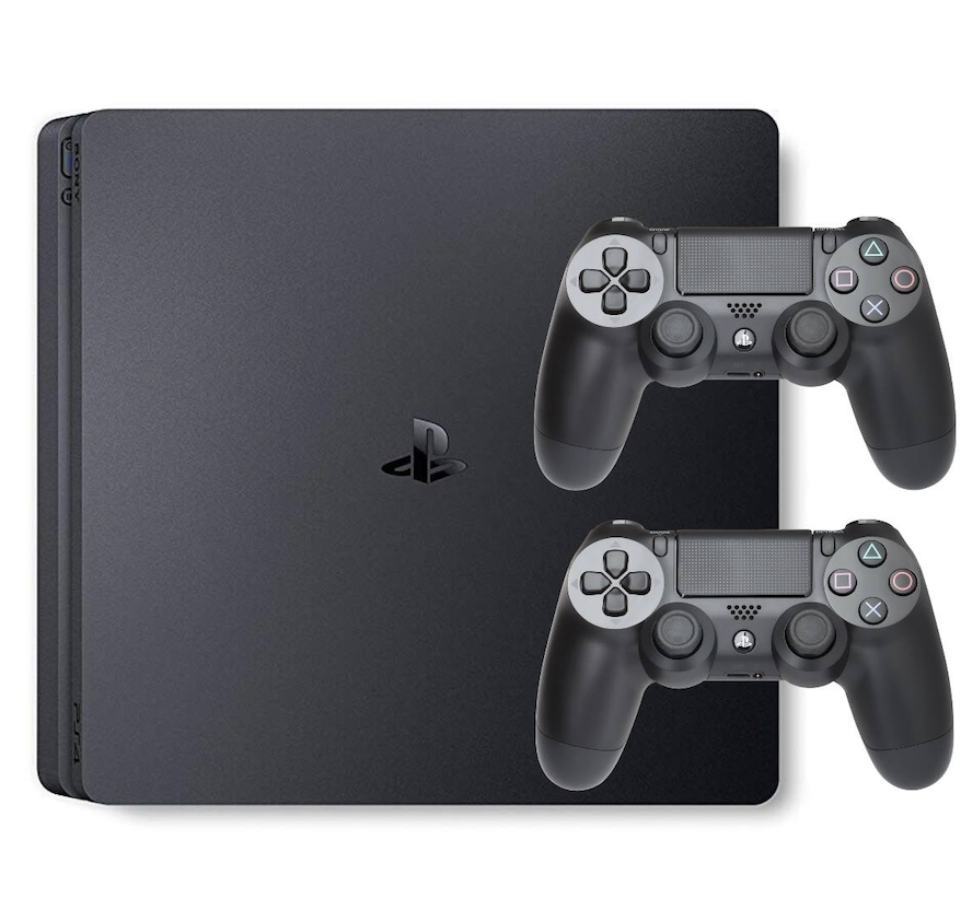 Игровая приставка Sony PlayStation 4 slim 500gb Black, ps4, 2 черных геймпада