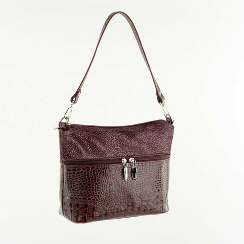 Сумка Sumkov, фактура зернистая, черный, красный