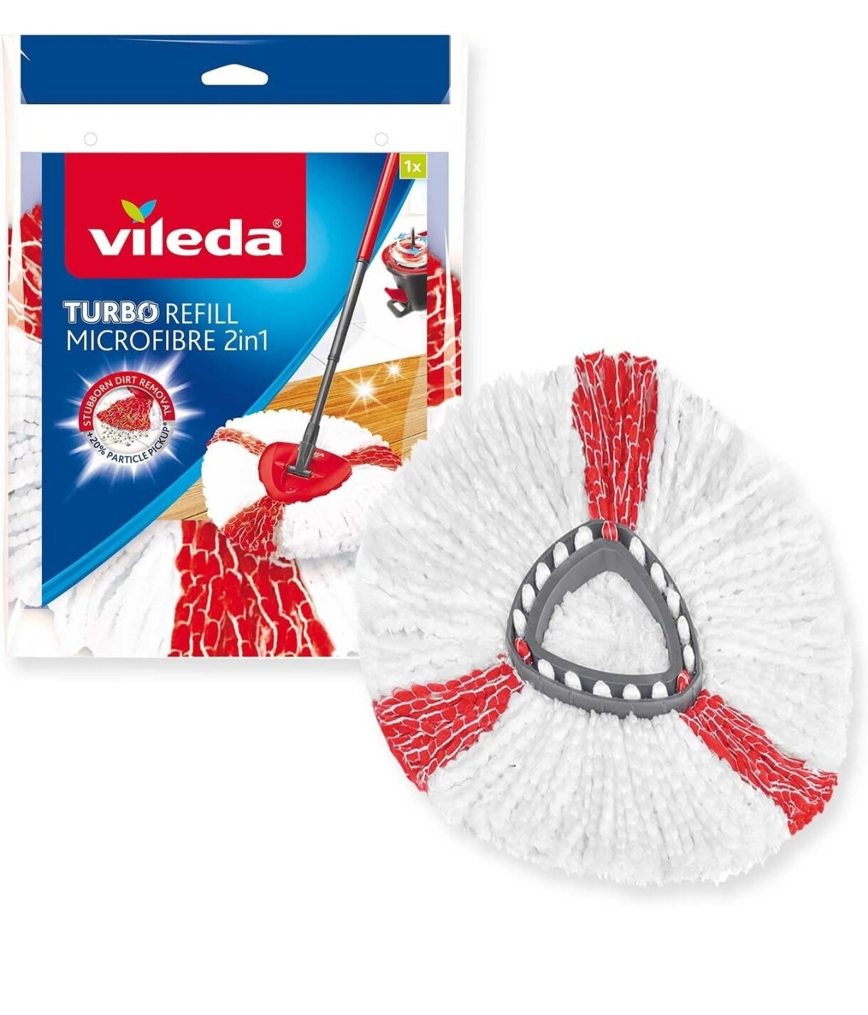 Насадка 2в1 для швабры Vileda Turbo Refill Microfibre