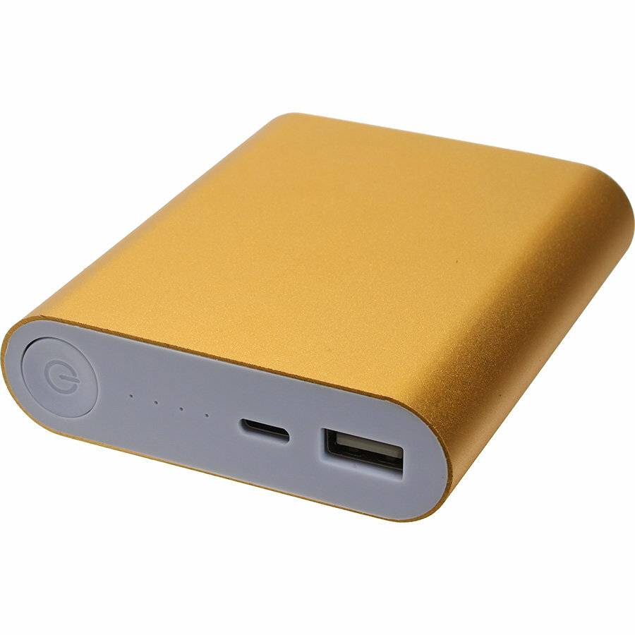 Корпус PowerBank USB(G)/TypeC(G) 2.1А 4*18650 gold