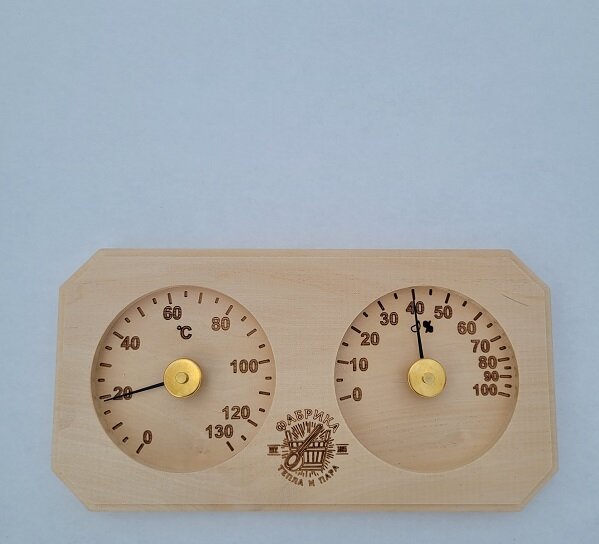 Термометр деревянный прямоугольный для парной бани сауны