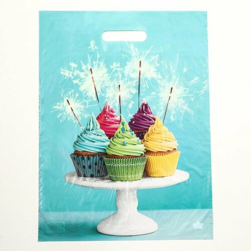 Пакет Кексики полиэтиленовый с вырубной ручкой 45 х 34 см 30 мкм 50шт 1147₽