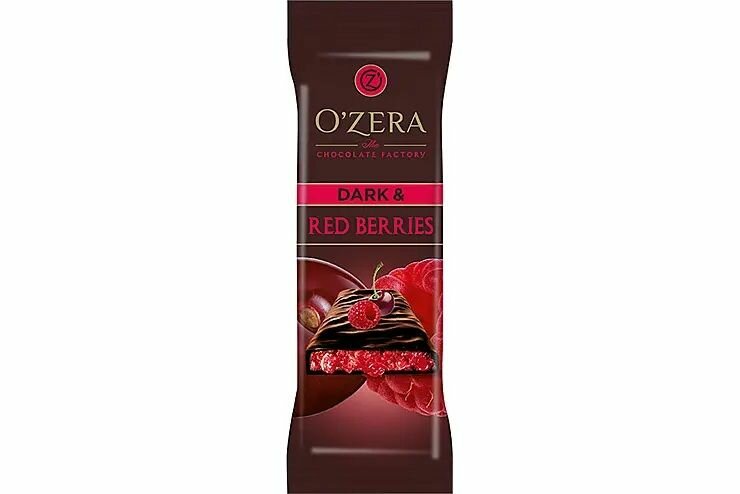 "OZera", шоколад горький Dark & Red berries, 40 г (упаковка 15 шт.) - фотография № 2