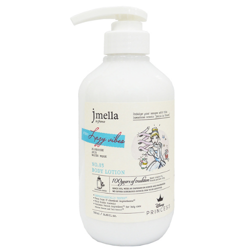 Парфюмированный лосьон для тела - ирис и белый мускус Jmella In France Disney Lazy Vibes Body Lotion 500 мл