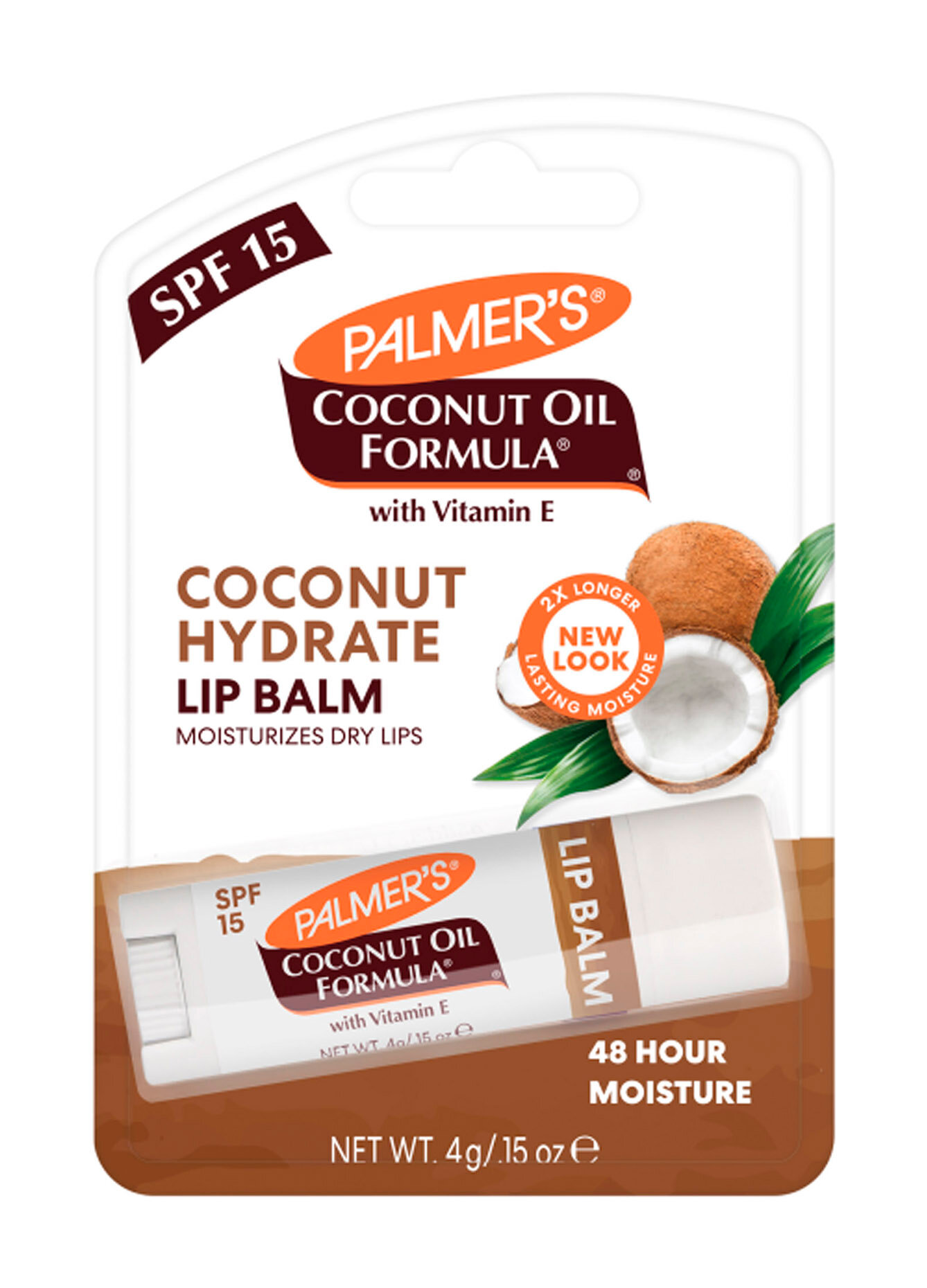 PALMERS Бальзам для губ с маслом кокоса витамином Е и SPF 15 питательный 4 г