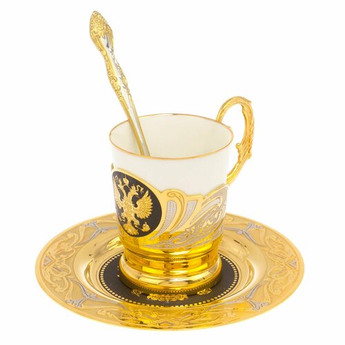 Кофейный набор Герб РФ 80 мл с чернением Златоуст 126235 27400₽