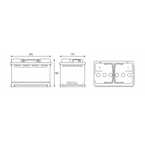 Аккумулятор Sputnik 75 Ah, 640 A, 276X175x190 Прям. Lcv Sputnik арт. SPU7510