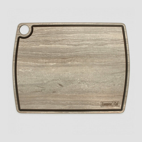 Доска разделочная композитная c желобом, 36х28см, травертин капучино DRJ3662830406KL6 Fashion