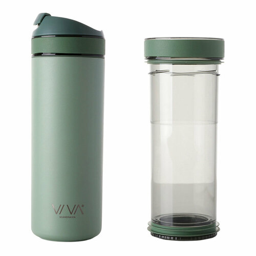 Термокружка Anytime, объем 460 мл, нержавеющая сталь, Viva Scandinavia, V82046 зеленый