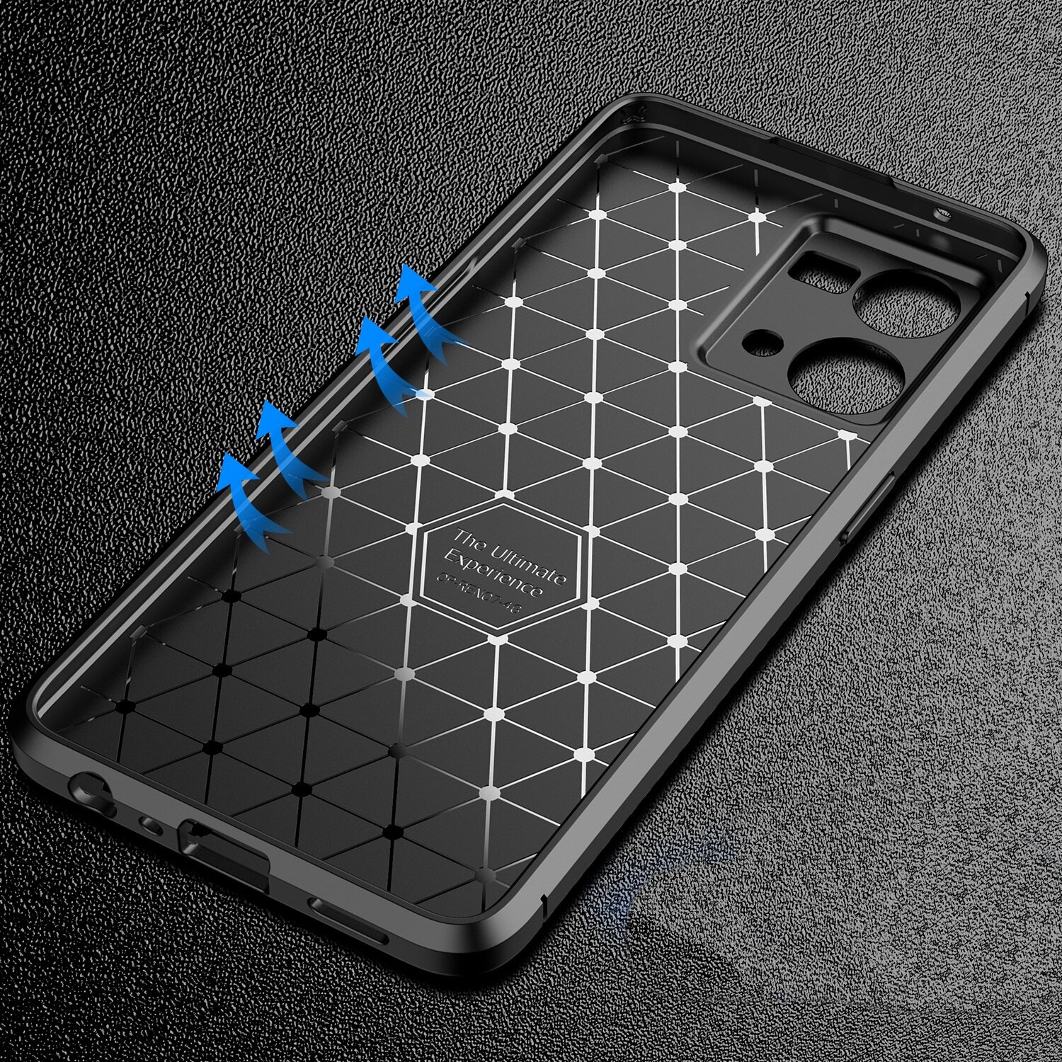 Чехол-панель-бампер MyPads Sotto il Carbonio для OPPO RENO 7 4G / F21 Pro 4G / Reno7 из тончайшего и прочного силикона с матовой отделкой «под карб. — фото 1