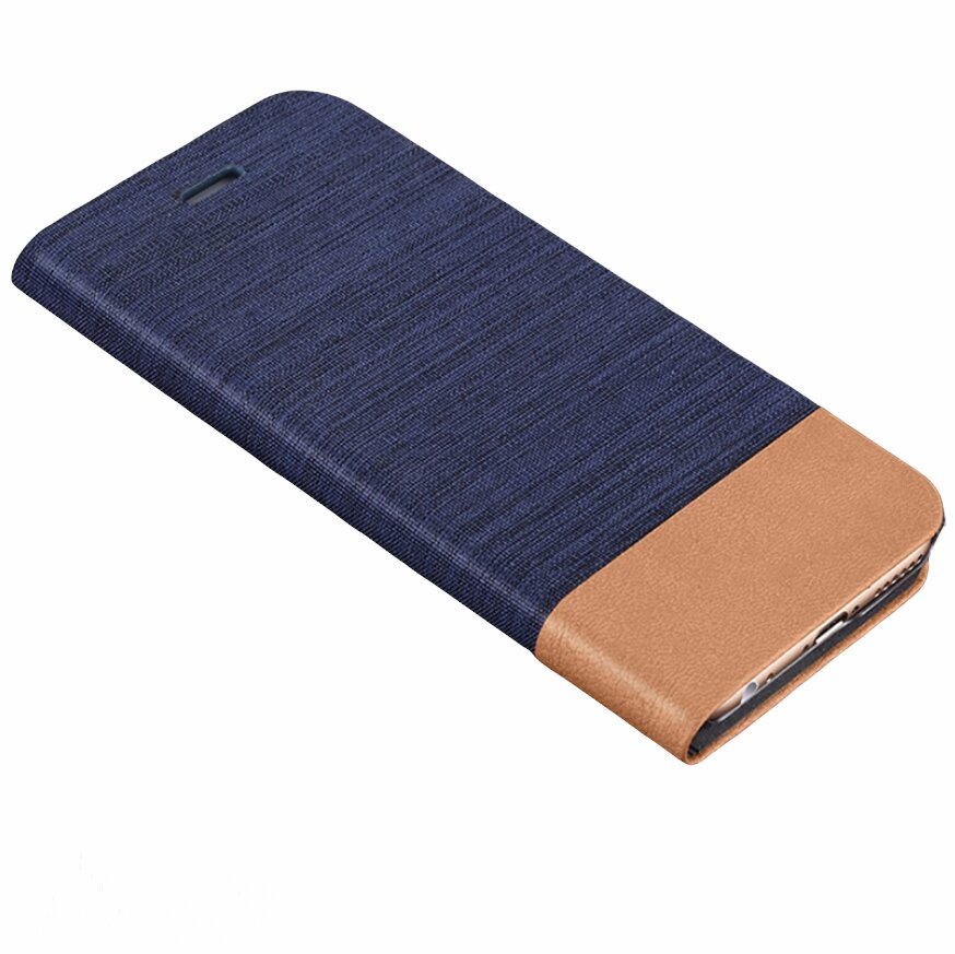 фото Чехол-книжка MyPads Vaqueros для Samsung Galaxy Note 8 из водоотталкивающей ткани синий с вставкой под кожу