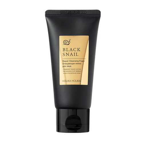 holika holika очищающая пенка для лица с экстрактом муцина улитки prime youth black snail repair foam cleanser Holika Holika Prime Youth Black Snail Repair Foam Cleanser (Очищающая пенка для лица с экстрактом муцина улитки), 50 мл