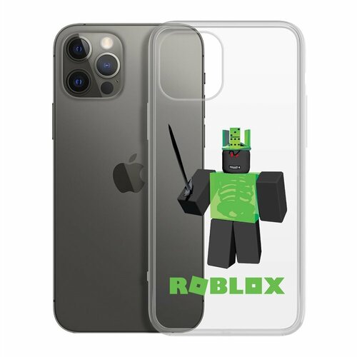 Чехол-накладка Krutoff Clear Case Roblox-1x1x1x1x1 для iPhone 12/12 Pro чехол накладка krutoff clear case roblox 1x1x1x1x1 для xiaomi poco m4 pro