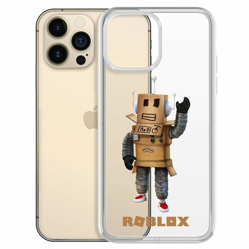 Чехол-накладка Krutoff Clear Case Roblox-Мистер Робот для iPhone 13 Pro Max чехол накладка krutoff clear case roblox мистер робот для samsung galaxy a22s a226
