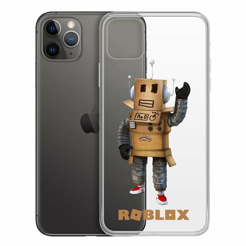 Чехол-накладка Krutoff Clear Case Roblox-Мистер Робот для iPhone 11 Pro Max чехол накладка krutoff clear case roblox мистер робот для samsung galaxy a03 core a032