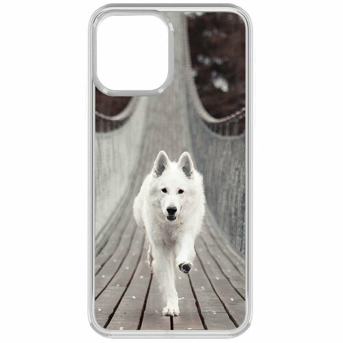 Чехол-накладка Krutoff Clear Case Пес на мосту для iPhone 13 чехол накладка krutoff clear case пес на мосту для realme c21