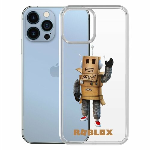 Чехол-накладка Krutoff Clear Case Roblox-Мистер Робот для iPhone 13 Pro чехол накладка krutoff clear case roblox мистер робот для xiaomi poco m5s