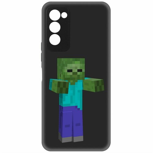 Чехол-накладка Krutoff Soft Case Minecraft-Гигант для TECNO Camon 18 черный чехол накладка krutoff soft case мир во всем мире для tecno camon 18 черный