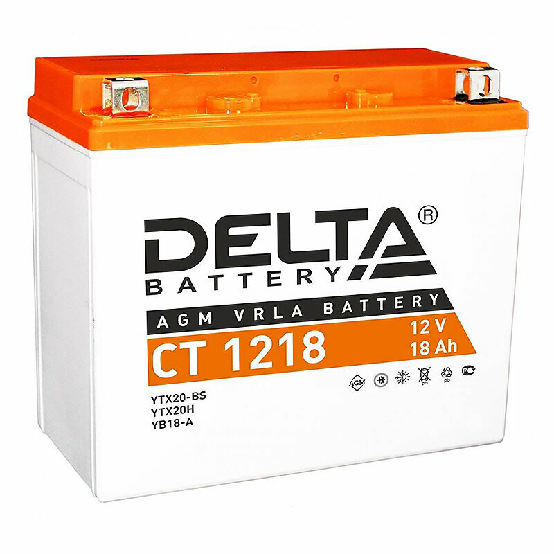 Мото аккумулятор Delta CT1218
