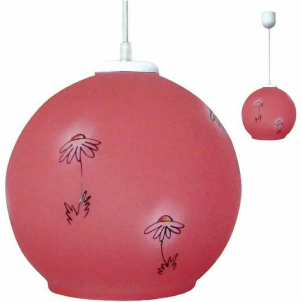 фото Светильник элетех Ромашка НСБ 72-60 М50 розовый матовый /шнур белый ИУ