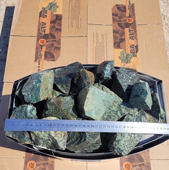Нефрит колото-шлифованный сорт экстра камни для бани и сауны (фракция 7-14 см) упаковка 10 кг - фотография № 2