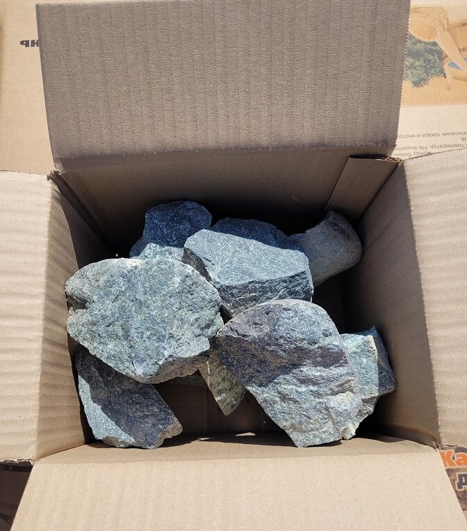 Нефрит колото-шлифованный сорт экстра камни для бани и сауны (фракция 7-14 см) упаковка 10 кг - фотография № 4