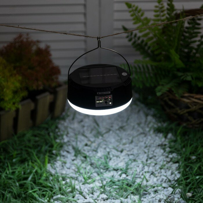 Садовый светильник на солнечной батарее «Дискошар», 13 × 6 × 13 см, 6 LED, пульт ДУ, свечение RGBW