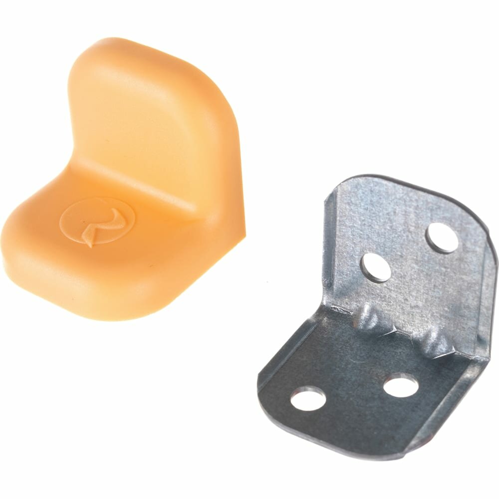 Уголок мебельный с декоративной накладкой 28х28х28 мм, цвет бежевый, 4 шт. Левша - фото №2