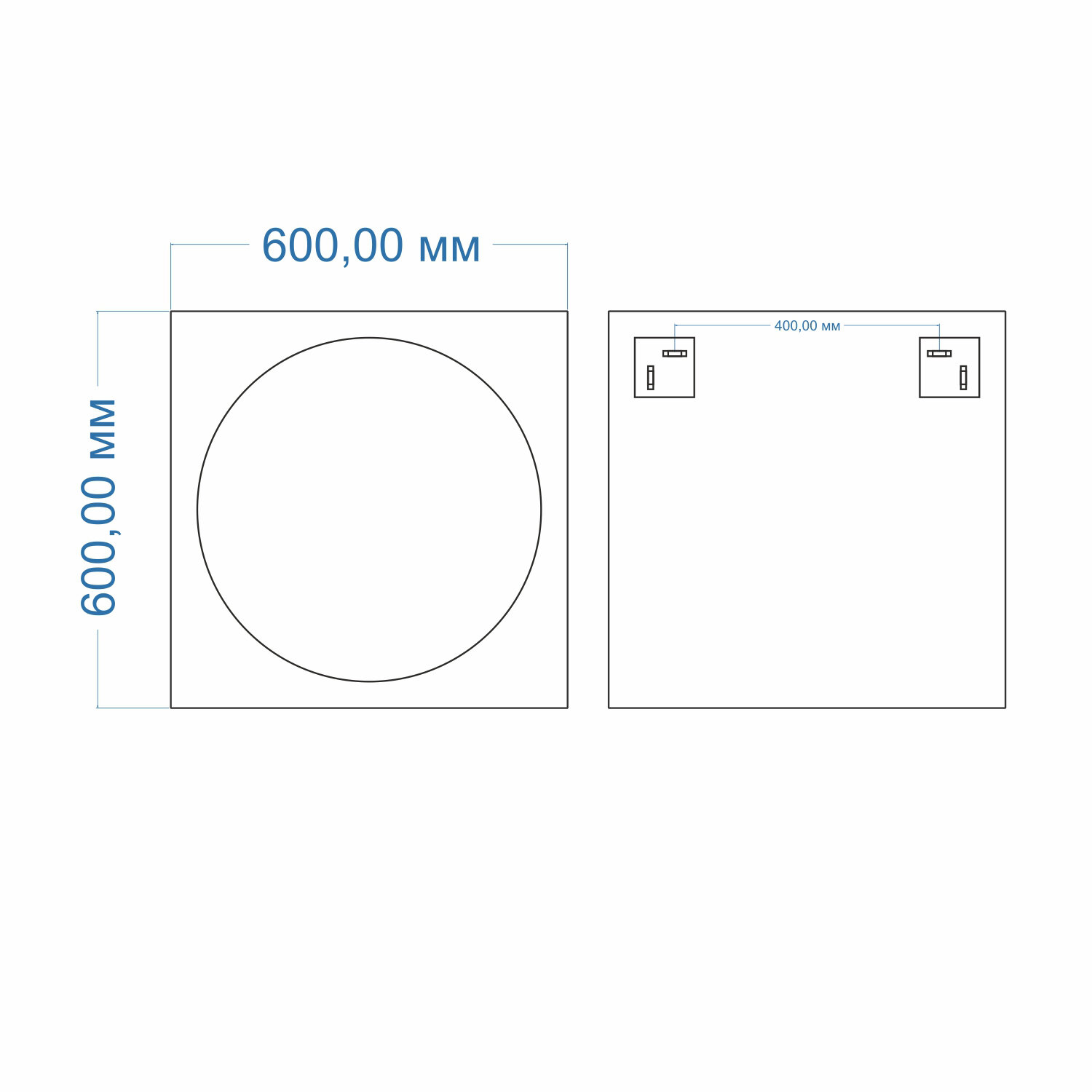 Зеркало MIXLINE "Пион" 600*600 (ШВ) гравировка - фотография № 2