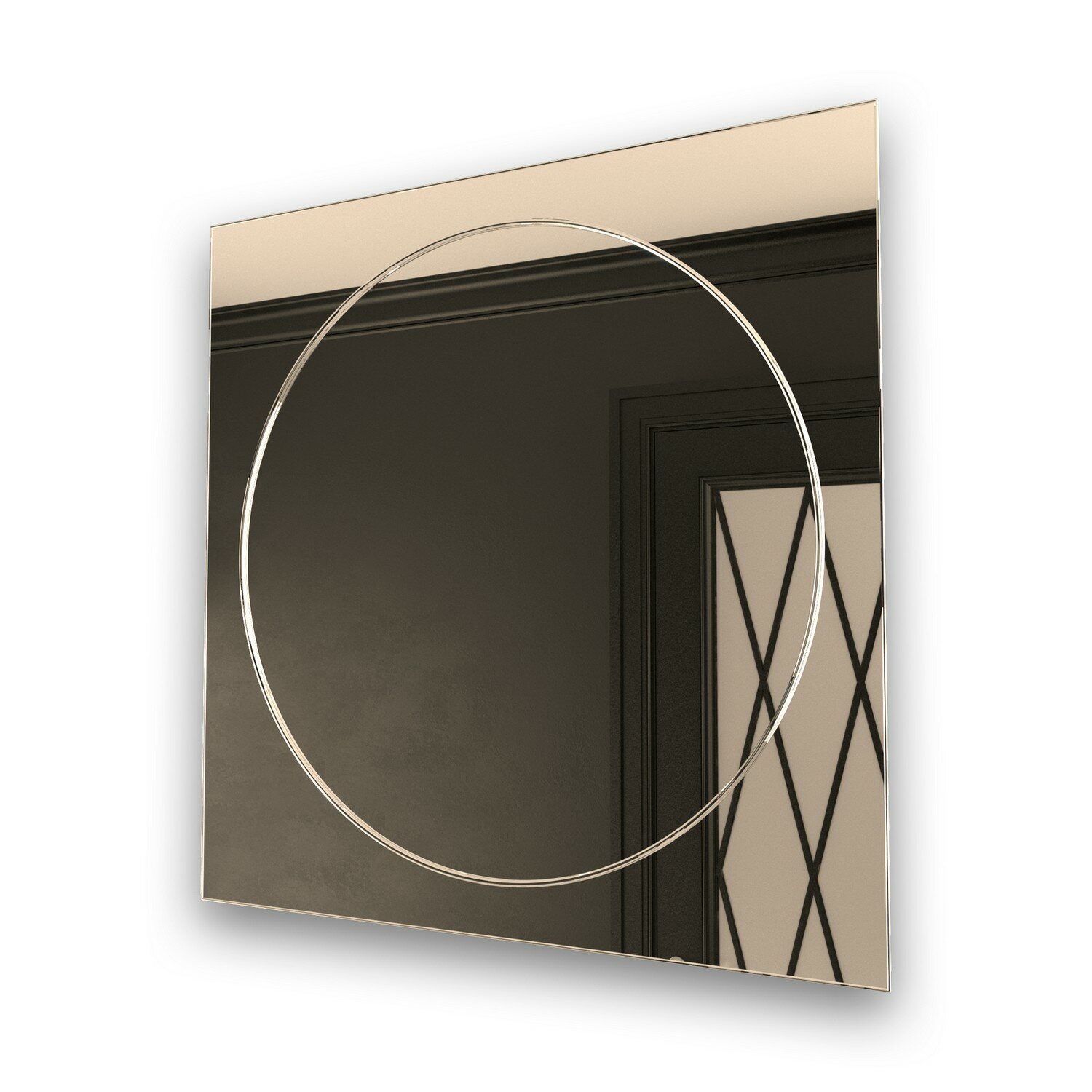 Зеркало MIXLINE "Пион" 600*600 (ШВ) гравировка - фотография № 1