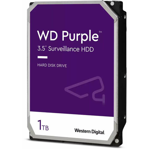 Жесткий диск WD SATA-III 1TB WD11PURZ Surveillance Purple (5400rpm) 64Mb 3.5 внутренний жесткий диск 3 5 3tb western digital wd30purz 64mb 5400rpm sata3 purple